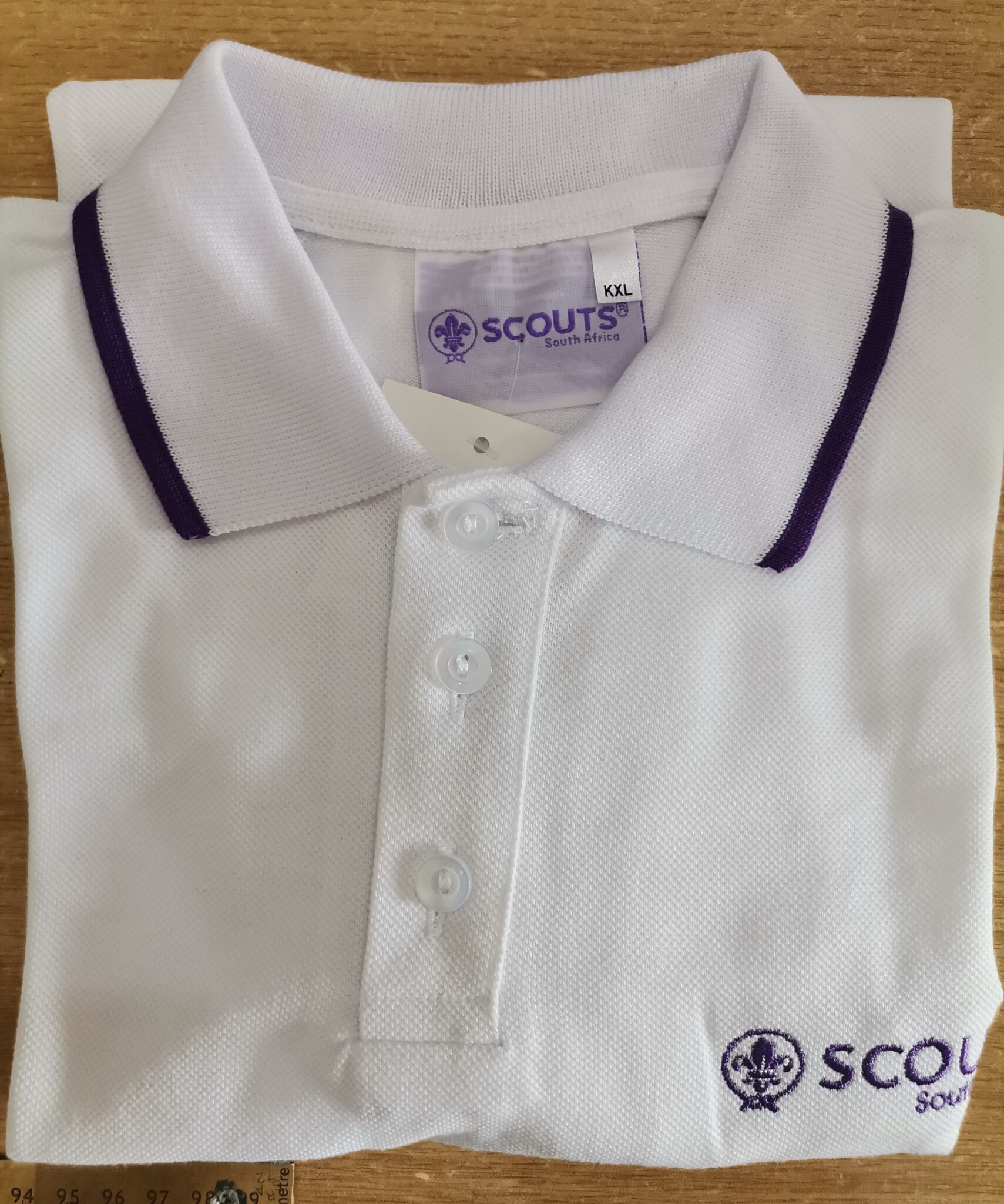SCOUTS SA Embroidered Golf Shirt White